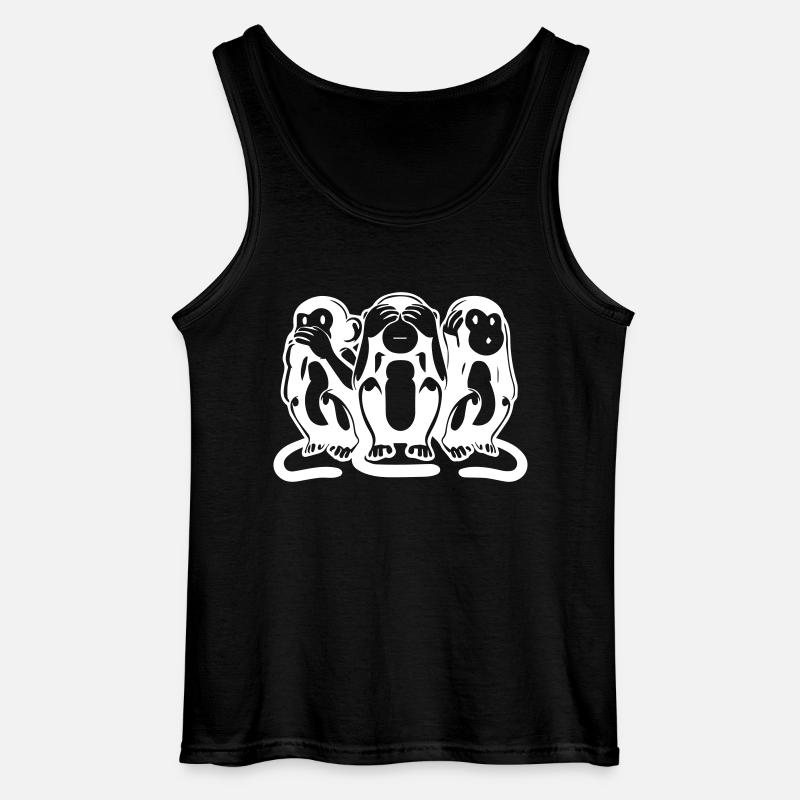 Die 3 Affen - Gildan Männer Tank Top - Schwarz