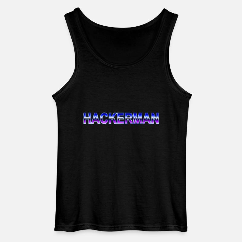 Hackerman - Gildan Männer Tank Top - Schwarz