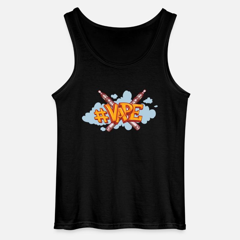 Vaper mit Qualm - Gildan Männer Tank Top - Schwarz