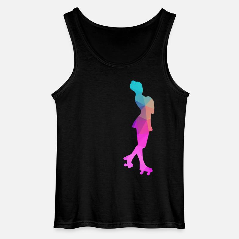 Rollkunstlauf Rollschuh Pirouette Polygon Geschenk - Gildan Männer Tank Top - Schwarz