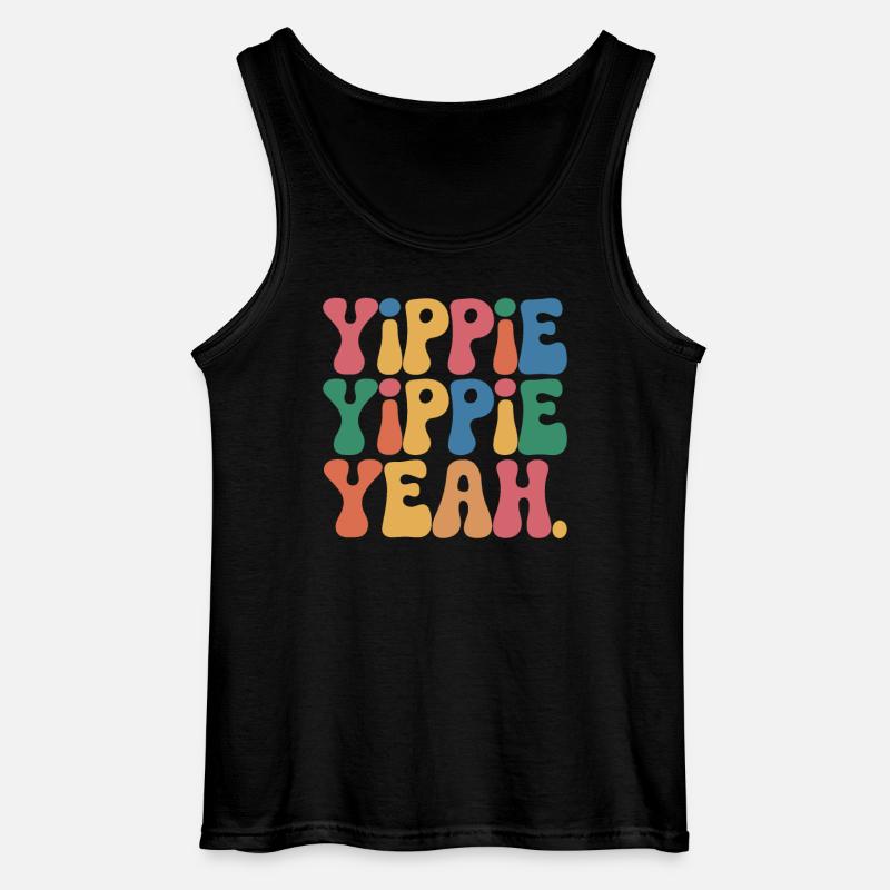 Yippie Yippie Yeah - Gildan Männer Tank Top - Schwarz