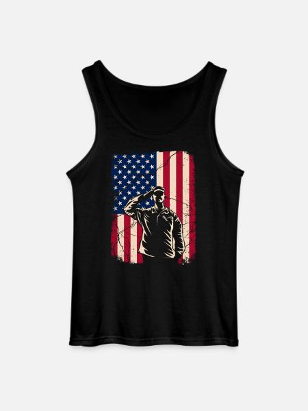 Veteran - Gildan Men’s Tank Top - black
