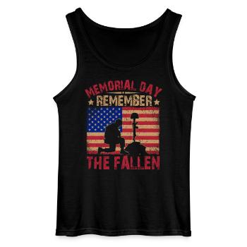 Gedenktag Gedenken an die Gefallenen - Gildan Männer Tank Top - Schwarz - Vorne - AI Model Male 185 dark (185cm)