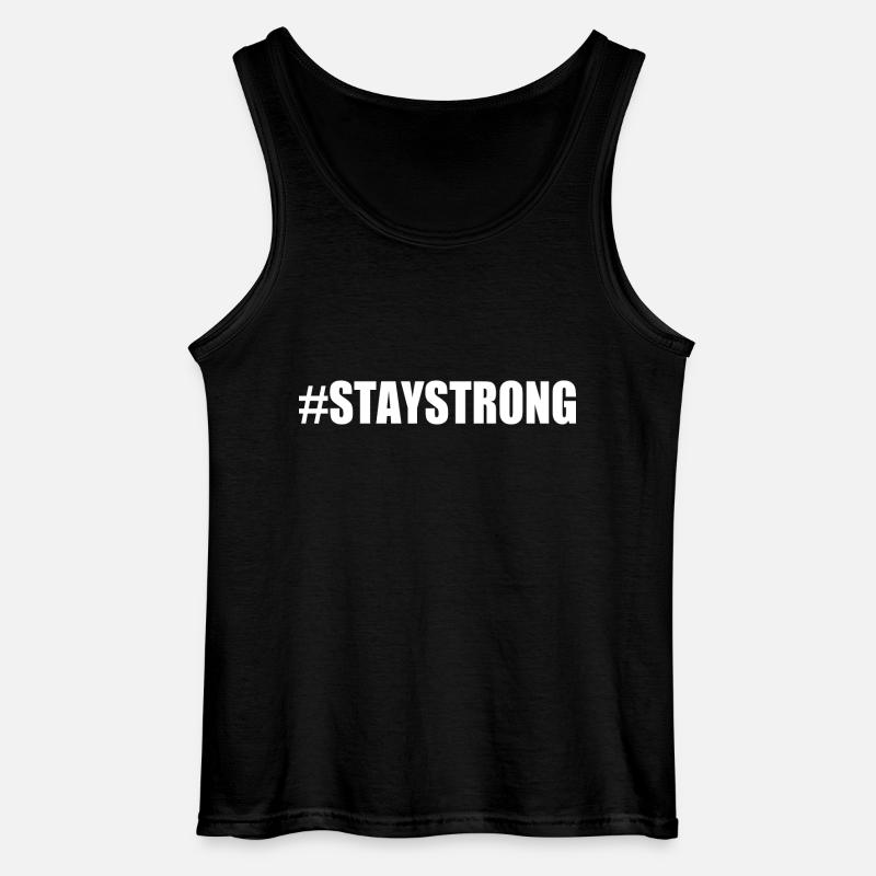 Stay strong - Gildan Männer Tank Top - Schwarz