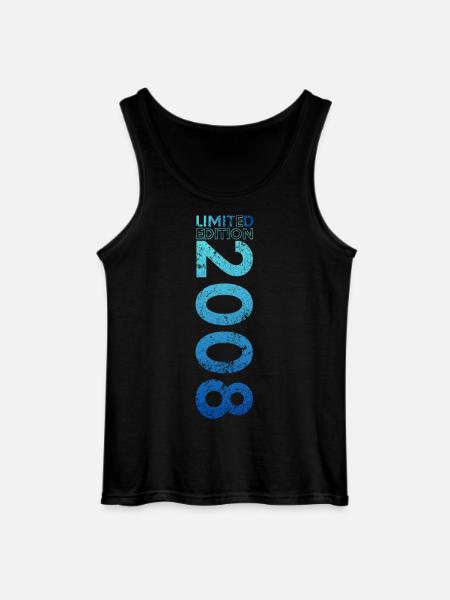 Limited Edition 2008 18th Birthday Gift - Gildan Men’s Tank Top - black