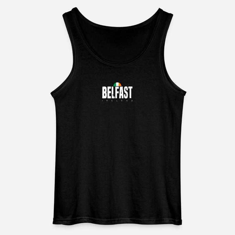 Belfast - Gildan Männer Tank Top - Schwarz