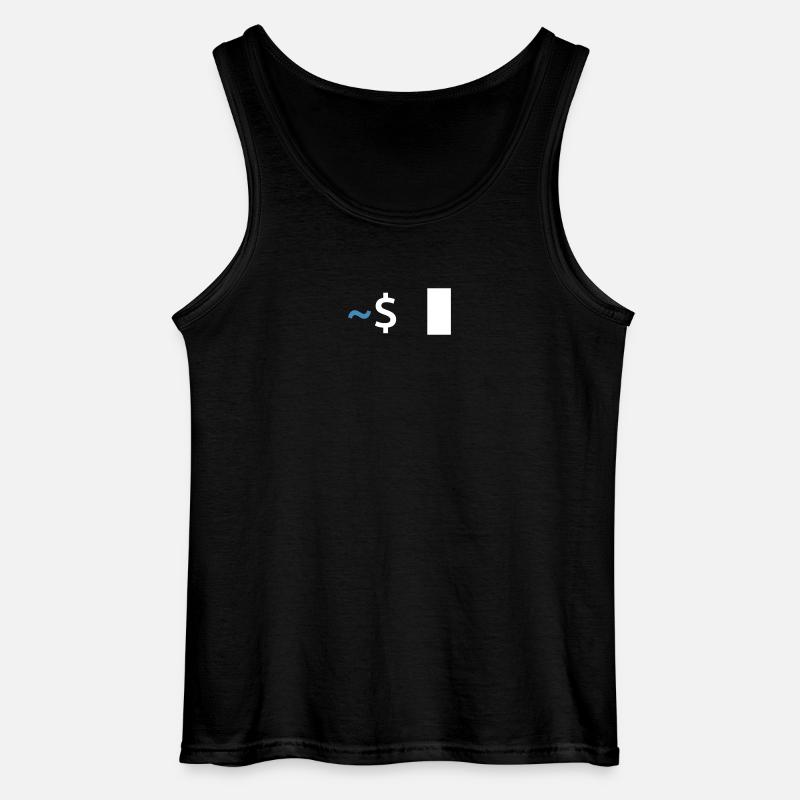 Linux Shell Command - Gildan Men’s Tank Top - black