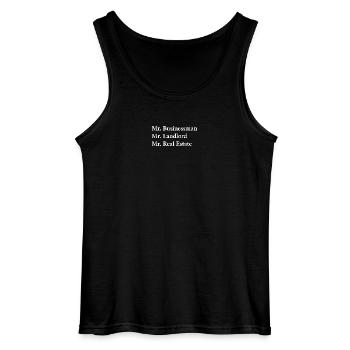 Mr. Businessman Mr. Landlord Mr. Real Estate  - Gildan Männer Tank Top - Schwarz - Vorne - AI Model Male 185 dark (185cm)