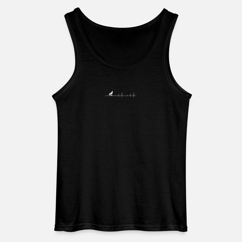 Einsamer Wolf Puls - Gildan Männer Tank Top - Schwarz