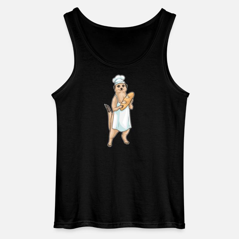 Meerkat Baker Bread - Gildan Men’s Tank Top - black