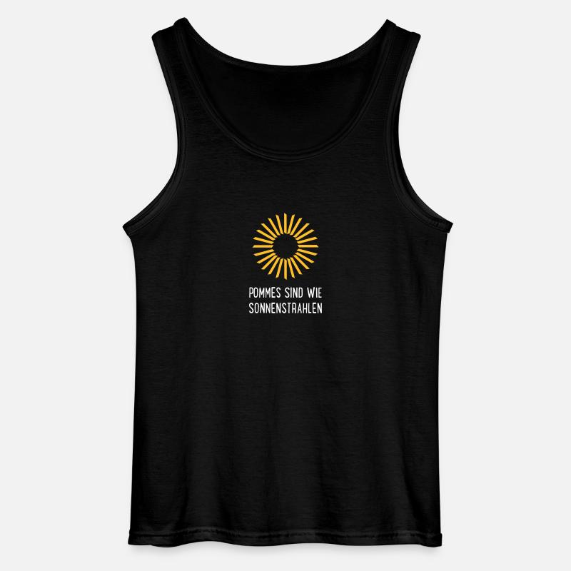 Pommes - Gildan Männer Tank Top - Schwarz