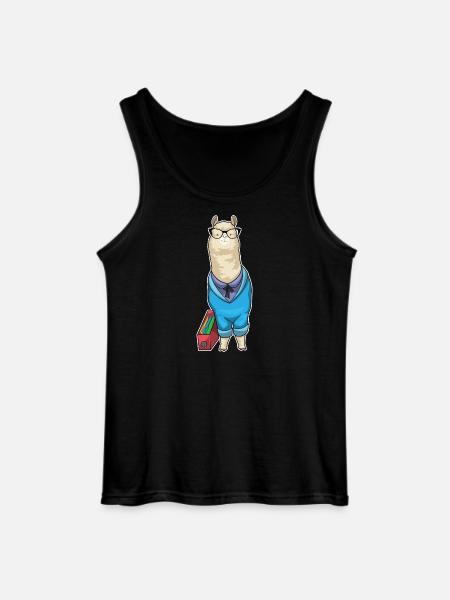 Alpaca Secretary Folder Office - Gildan Men’s Tank Top - black