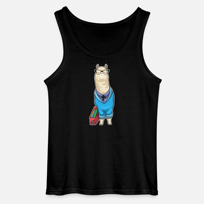Alpaca Secretary Folder Office - Gildan Men’s Tank Top - black