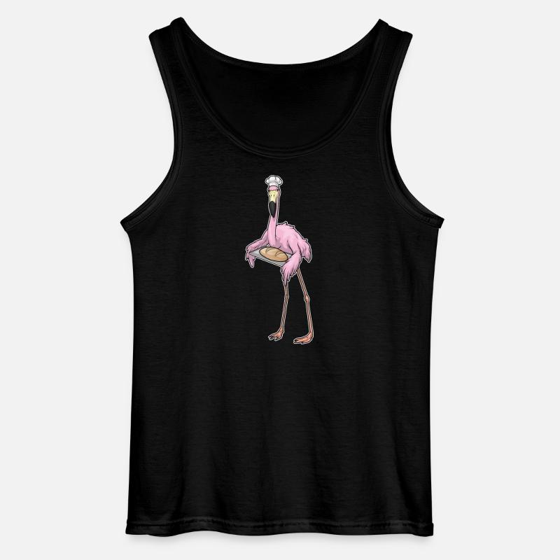 Flamingo Bäcker Brot - Gildan Männer Tank Top - Schwarz