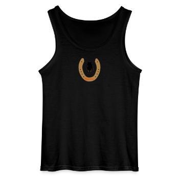 Horseshoe Friezes - Gildan Men’s Tank Top - black - Front - AI Model Male 185 dark (185cm)