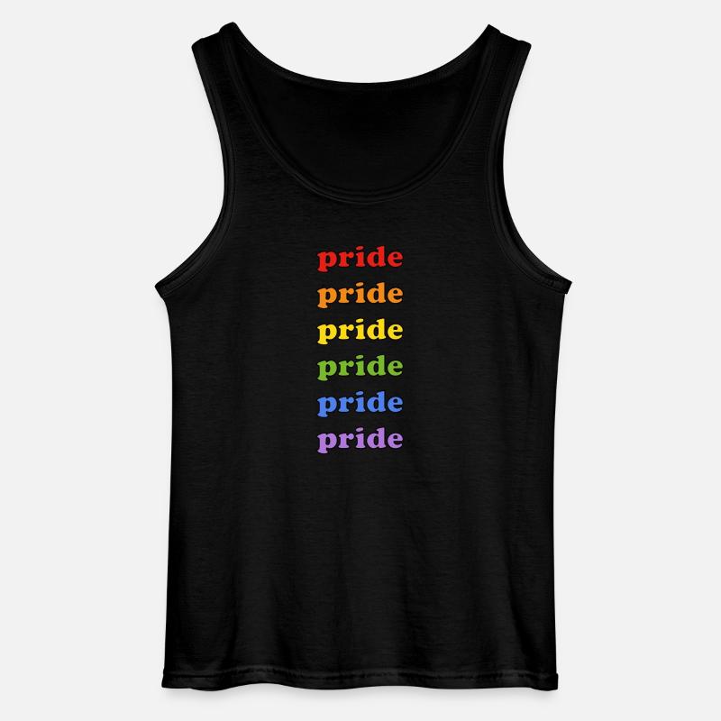 Pride 6 Farben - Gildan Männer Tank Top - Schwarz