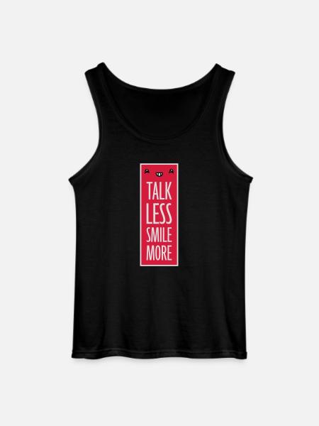 talk less smile more - Gildan Men’s Tank Top - black