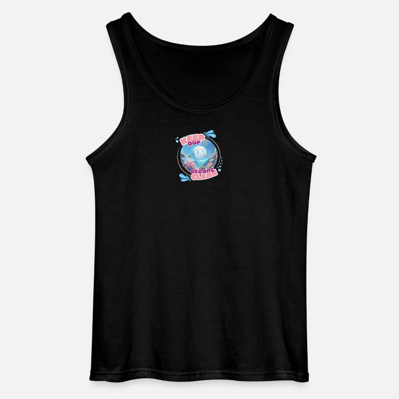 Halten Sie den Ozean sauber - Gildan Männer Tank Top - Schwarz