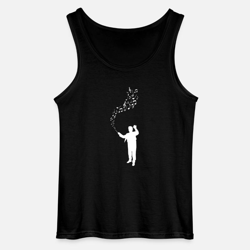 Dirigent - Maestro - Noten - weiß - Gildan Männer Tank Top - Schwarz