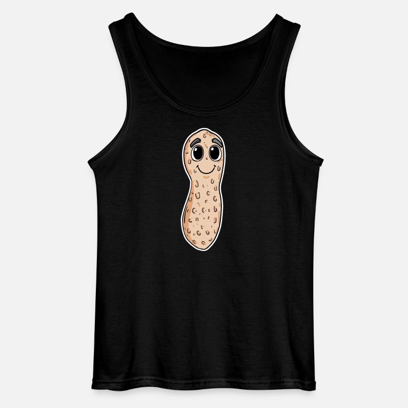 Erdnuss - Gildan Männer Tank Top - Schwarz