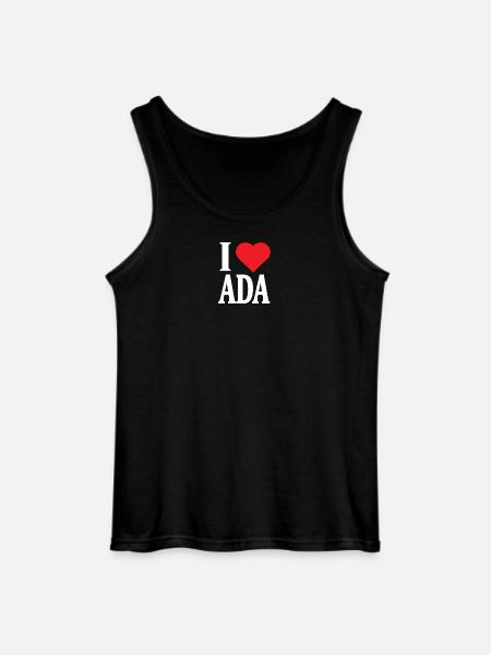 T-shirt I love Ada gift idea t-shirt - Gildan Men’s Tank Top - black