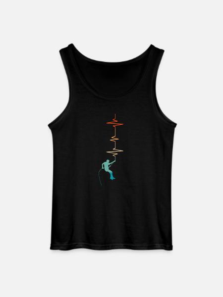 Heartbeat Climbing - Gift Idea - Gildan Men’s Tank Top - black