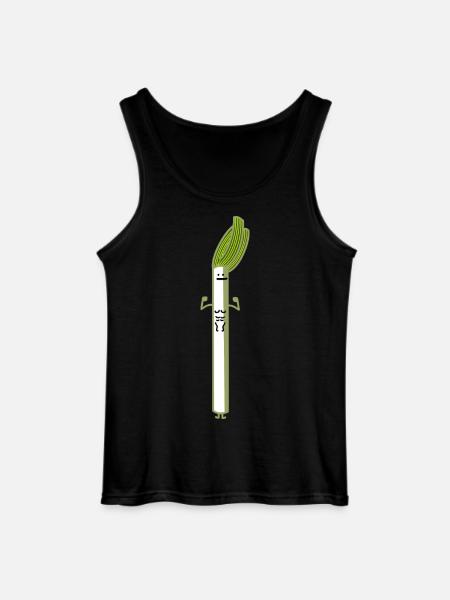 funny leek - Gildan Men’s Tank Top - black