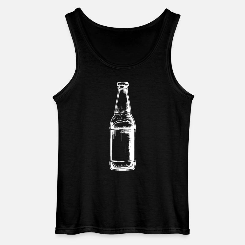 Flasche Bier - Gildan Männer Tank Top - Schwarz
