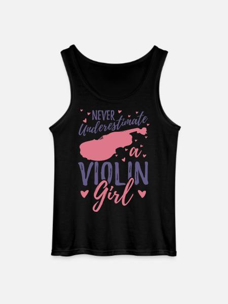 Never underestimate a violinist - Gildan Men’s Tank Top - black