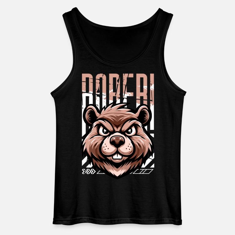 BOBER - Gildan singlet for menn - svart