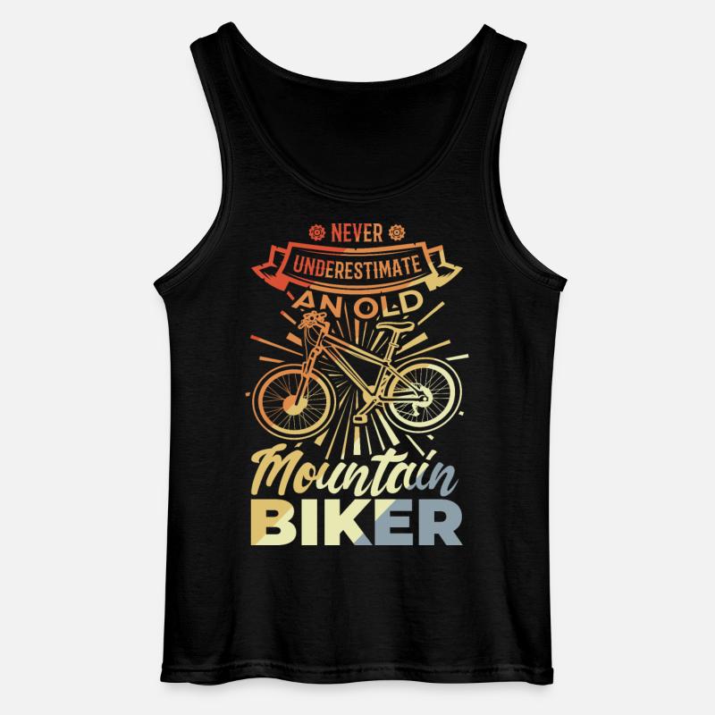 Never Underestimate A Old Mountain Biker - Gildan Männer Tank Top - Schwarz