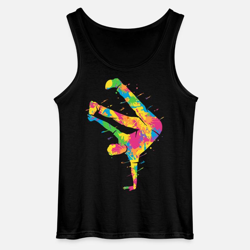 Breakdancing Bunt Breakdancer Jungen Breakdance - Gildan Männer Tank Top - Schwarz