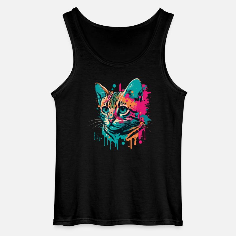 Coole Katze - Gildan Männer Tank Top - Schwarz