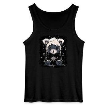 Ours en peluche Emo mignon - Débardeur Gildan Homme - noir - Devant - AI Model Male 185 dark (185cm)