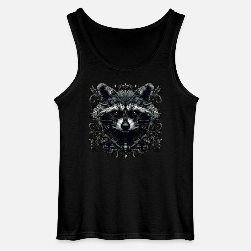 Waschbär - Gildan Männer Tank Top - Schwarz