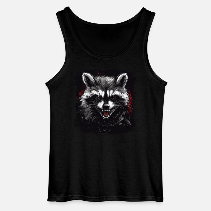 Wütender Waschbär - Gildan Männer Tank Top - Schwarz
