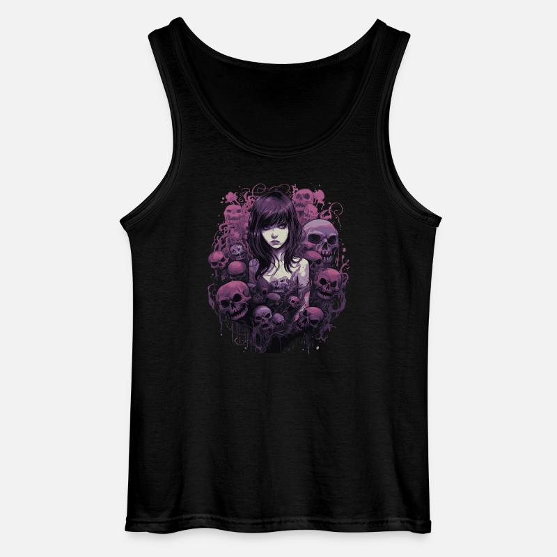 Emo Horrorpunk Mädchen - Gildan Männer Tank Top - Schwarz