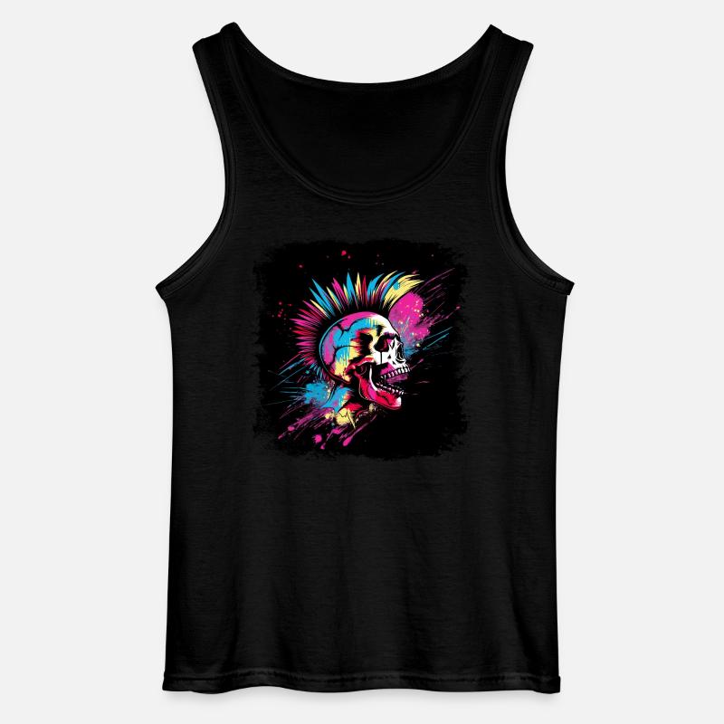 Punk Zombie Mohawk - Gildan Männer Tank Top - Schwarz