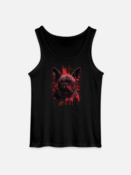 Bulldog francese - Canotta da uomo Gildan - nero