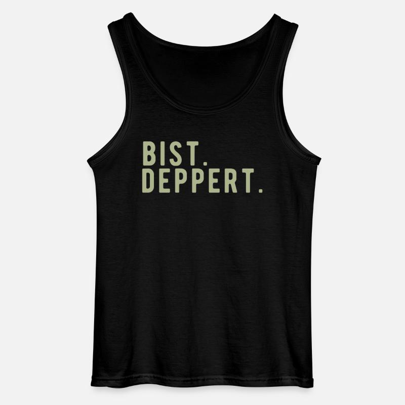 Bist deppert - Gildan Männer Tank Top - Schwarz