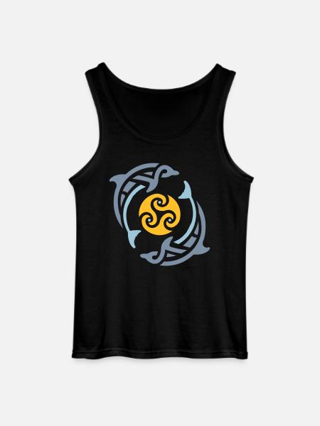 Tribal dolphins - Gildan Männer Tank Top - Schwarz