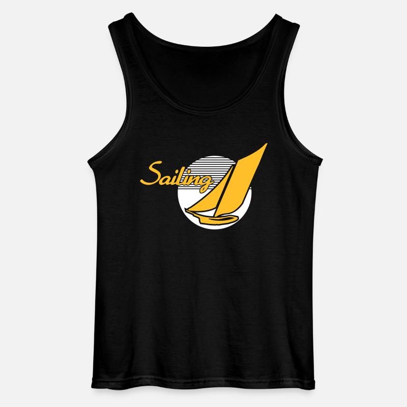 Sailing - Gildan Männer Tank Top - Schwarz