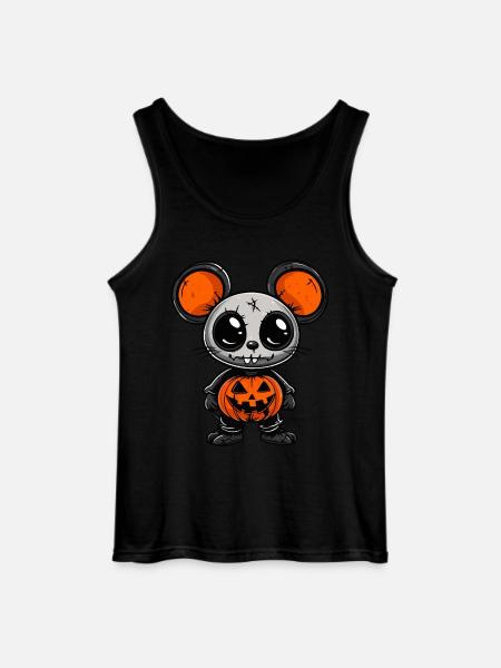Mouse Halloween Funny Zombie - Gildan Men’s Tank Top - black