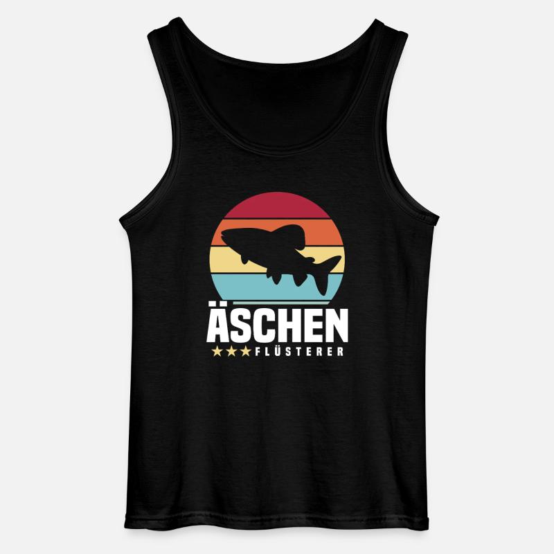 Äschen Flüsterer - Gildan Männer Tank Top - Schwarz
