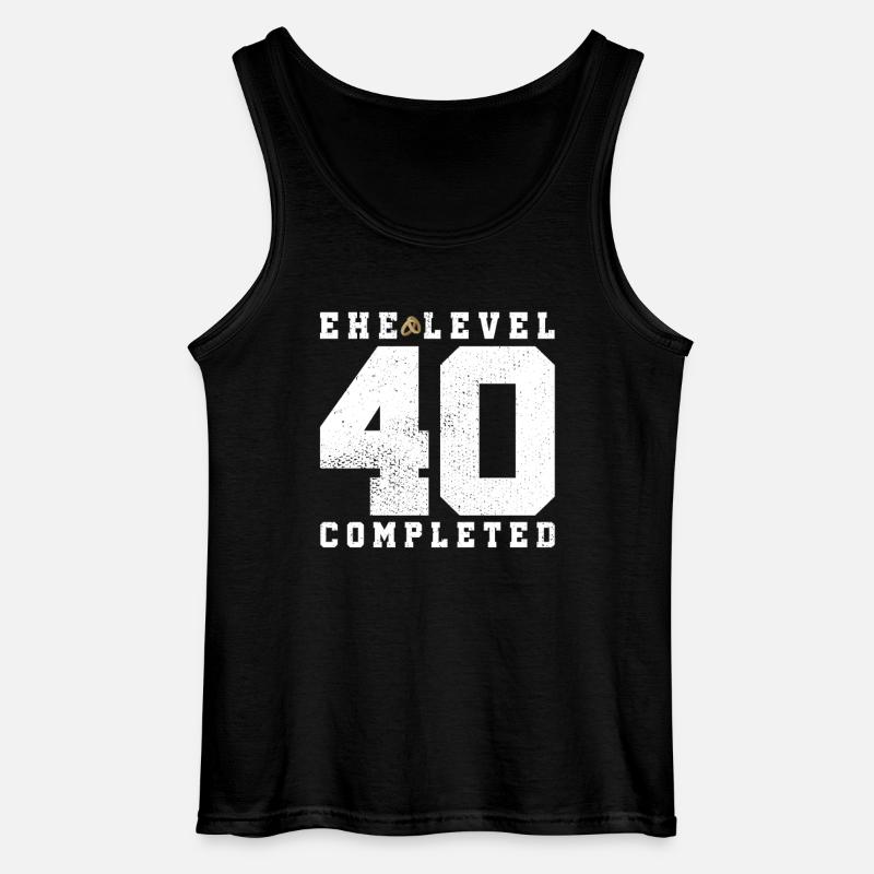 Marriage Level 40 Completed - Gildan Men’s Tank Top - black