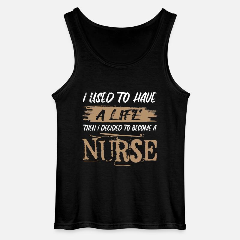 Leben einer Krankenschwester. Sarkastischer Spruch - Gildan Männer Tank Top - Schwarz