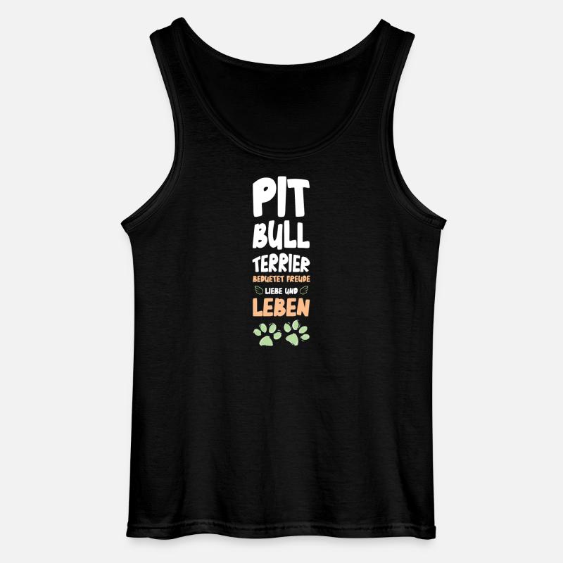  Bull Terrier Liebe Leben - Gildan Männer Tank Top - Schwarz