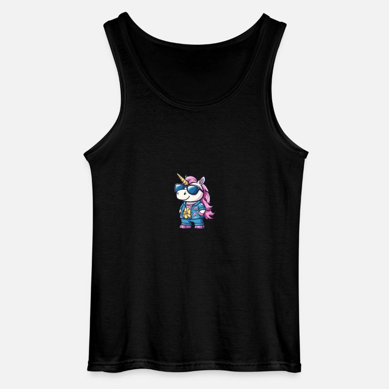 Einhorn Cool Sommer - Gildan Männer Tank Top - Schwarz