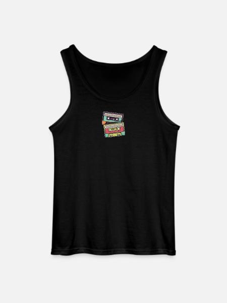 Farbige Retro-Kassetten - Gildan Männer Tank Top - Schwarz