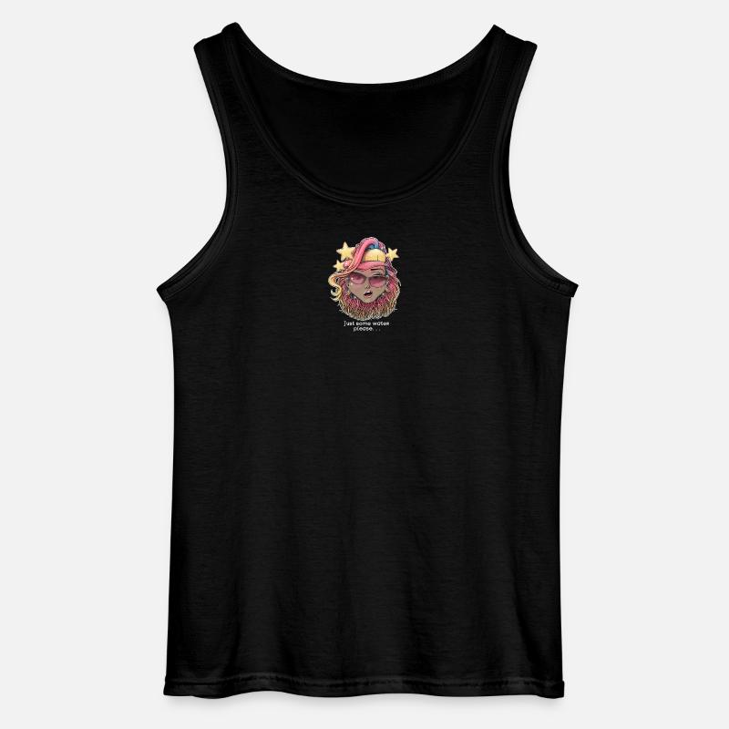 Regenbogen Hitzschlag Mädchen Design - Gildan Männer Tank Top - Schwarz